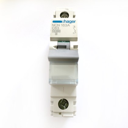 Hager NCN163A C63 63A 63 Amp MCB Circuit Breaker Type C